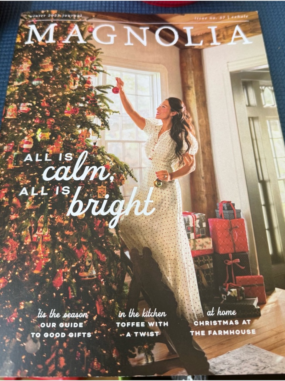 Magnolia Holiday Magazine Cover – Green, Red, White, Gold